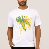 Verse Wortel Kleurrijke Plantaardige Kunst T-shirt (Voorkant)