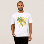 Verse Wortel Kleurrijke Plantaardige Kunst T-shirt (Voorkant volledig)