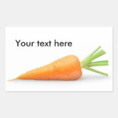 Verse wortel rechthoekige sticker (Voorkant)