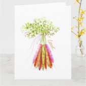 Verse wortelen - blanco kaart (Gele Bloem)