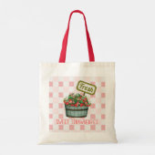 Verse Zak Met Verse Aardbeien Tote Bag (Achterkant)