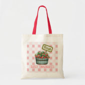 Verse Zak Met Verse Aardbeien Tote Bag (Voorkant)