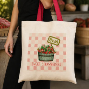 Verse Zak Met Verse Aardbeien Tote Bag