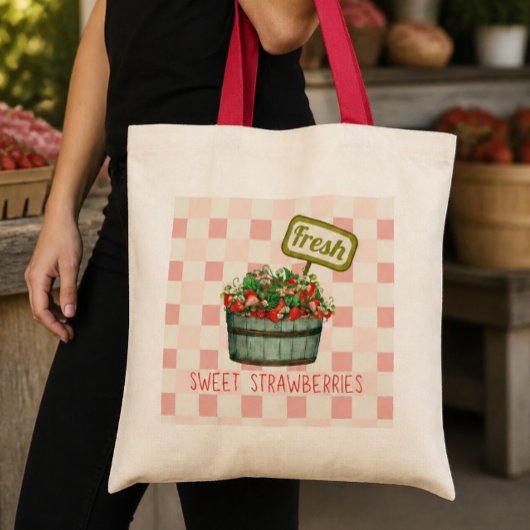 Verse Zak Met Verse Aardbeien Tote Bag