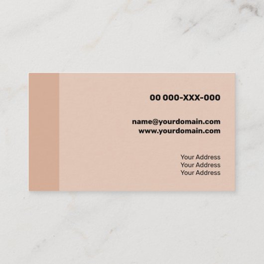 Verse zalm hedendaagse transparantie visitekaartje (Achterkant)