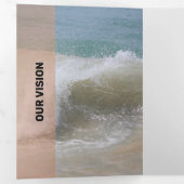 Verse zalm Moderne transparantie Drieluik Kaart (Binnenzijde eerst)