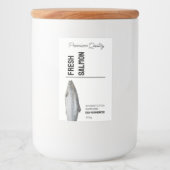 Verse zalm vis productlabel voedselcontainer etiket (Voorkant)