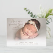 Verse ze is kostbaarder dan juwelen foto geboorte aankondiging (Staand voorkant)