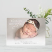 Verse ze is kostbaarder dan juwelen foto geboorte aankondiging (Staand voorkant)