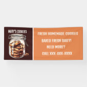 Verse zelfgemaakte cookies toevoegen tekst leveran spandoek (Horizontaal)