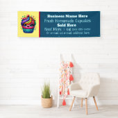 Verse Zelfgemaakte Cupcakes verkopers Spandoek (Insitu)