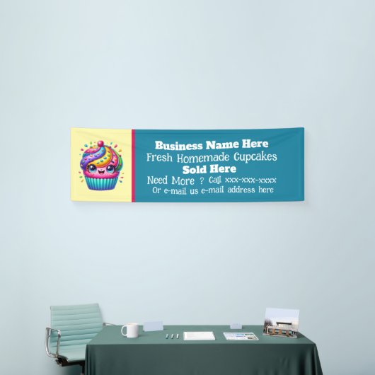 Verse Zelfgemaakte Cupcakes verkopers Spandoek (Beurs)