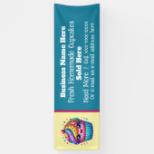 Verse Zelfgemaakte Cupcakes verkopers Spandoek (Verticaal)