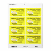 Verse zelfgemaakte natuurlijke zeepetiketten Sjabl Etiket (Full Sheet)