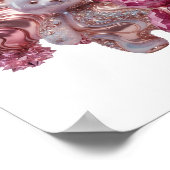 Verse Zilveren ABSTRACTE KUNST Abstract ontwerp Poster (Hoek)