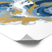 Verse Zilveren ABSTRACTE KUNST Ontwerp v3 Poster (Hoek)