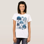 Verse Zilveren BLUE ICE BOMEN Custom T-shirt (Voorkant volledig)