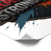 Verse Zilveren BRAVER STRONGER Poster (Hoek)