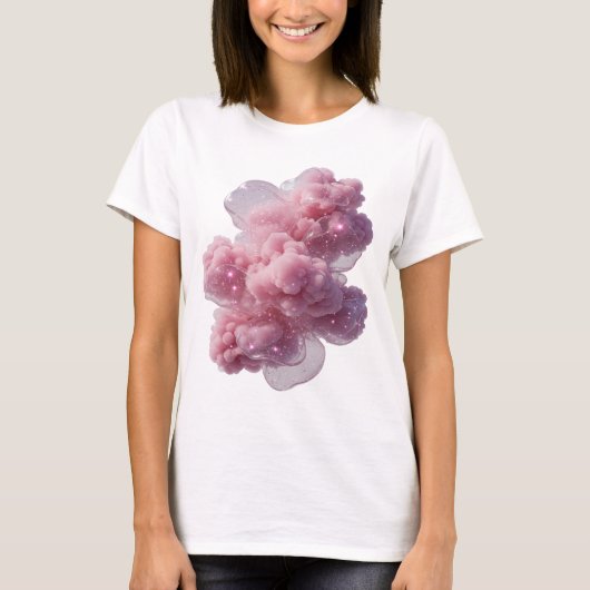 Verse Zilveren FANTASY CLOUDS Draagbare Kunst T-shirt (Voorkant)