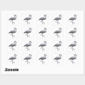 Verse zilveren FLAMINGO Sticker Motief (Vel)
