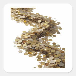 Verse Zilveren GOLDEN RAIN Ambachtelijke Sticker