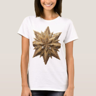 Verse zilveren GOLDEN STAR Grafisch ontwerp T-shirt
