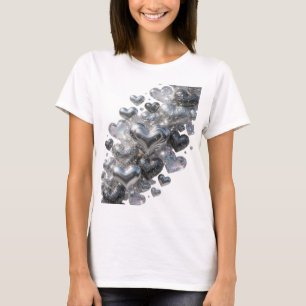 Verse Zilveren HARTEN VAN GLANS Statement T-shirt