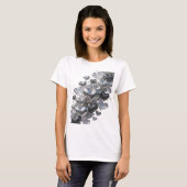 Verse Zilveren HARTEN VAN GLANS Statement T-shirt (Voorkant volledig)
