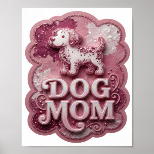 Verse Zilveren HOND MOEDER Print