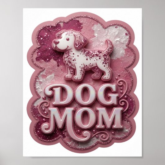 Verse Zilveren HOND MOEDER Print (Voorkant)