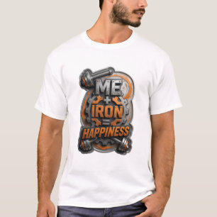 Verse zilveren ME IRON HAPPINESS Print T-shirt