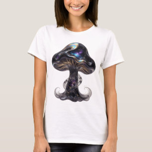Verse Zilveren SPACE MUSHROOM Maatwerk Design T-shirt