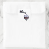 Verse zilveren vinylstijl vierkante sticker (Tas)