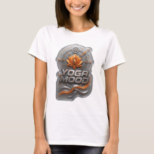 Verse Zilveren YOGA MOOD Draagbare Kunst T-shirt