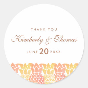 Verse zomer ananas bruiloft gunst Sticker