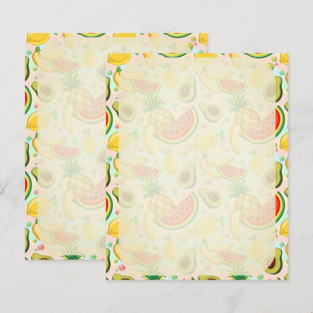 Verse zomer fruit patroon (Voorkant / Achterkant)