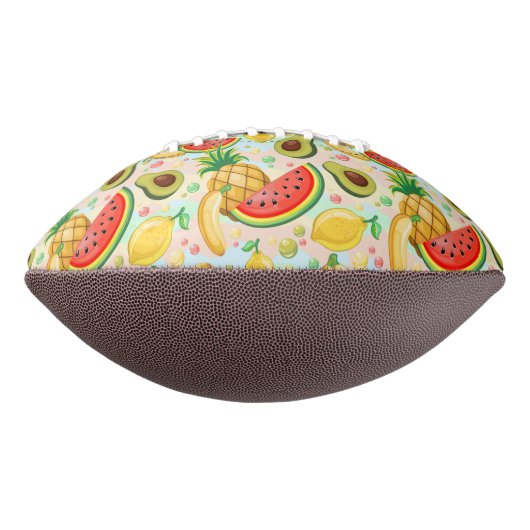 Verse zomer fruit patroon american football (Gedraaid 90)