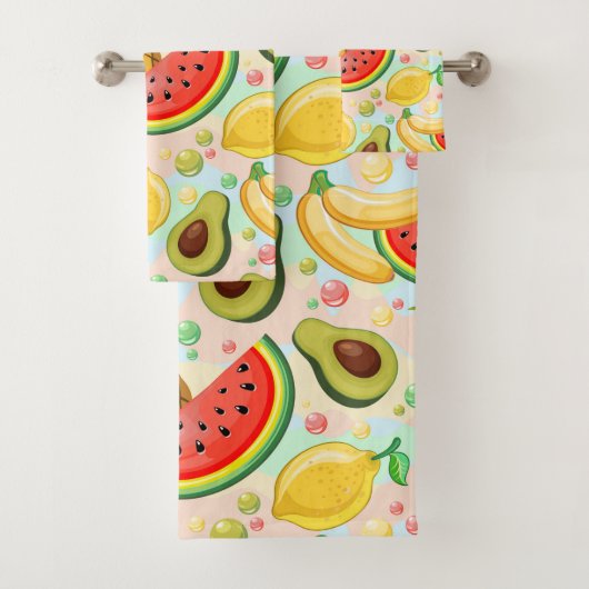 Verse zomer fruit patroon bad handdoek (Insitu)