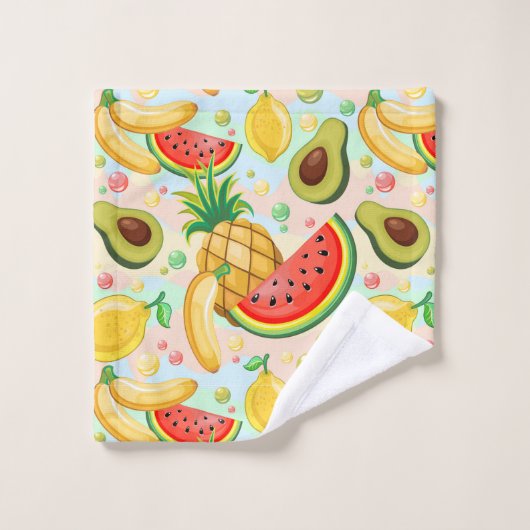 Verse zomer fruit patroon bad handdoek (Wasdoekje)
