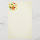 Verse zomer fruit patroon briefpapier (Voorkant)
