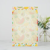 Verse zomer fruit patroon briefpapier (Staand voorkant)