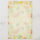 Verse zomer fruit patroon briefpapier (Achterkant)