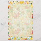 Verse zomer fruit patroon briefpapier (Voorkant)