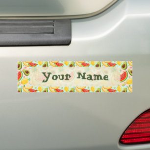 Verse zomer fruit patroon bumpersticker