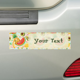 Verse zomer fruit patroon bumpersticker