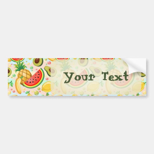 Verse zomer fruit patroon bumpersticker (Voorkant)