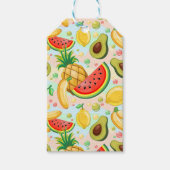 Verse zomer fruit patroon cadeaulabel (Voorkant)
