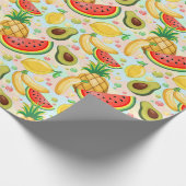 Verse zomer fruit patroon cadeaupapier (Hoek)