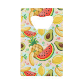 Verse zomer fruit patroon creditkaart flessenopener (Achterkant)