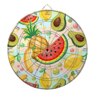 Verse zomer fruit patroon dartbord